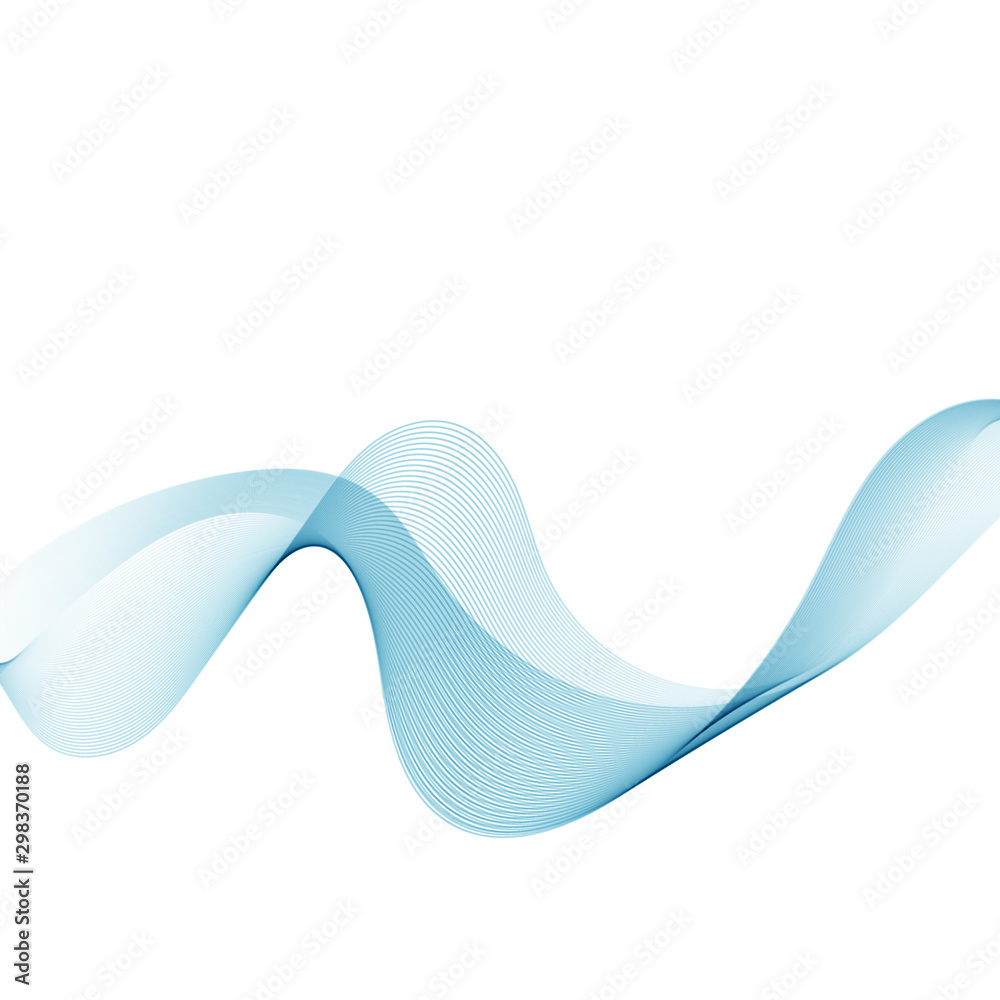  Abstract white stylish background, blue wave of water. - obrazy, fototapety, plakaty 