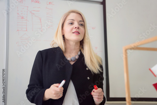 Foto Female Architecture teacher at work