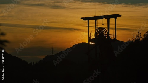 Abandoned mining complex near Petrosani - Romania photo