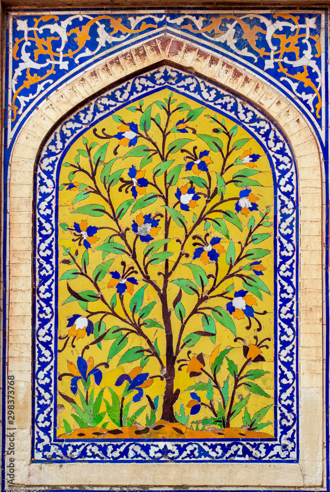 Islamic mosaic pattern of the Mughal era