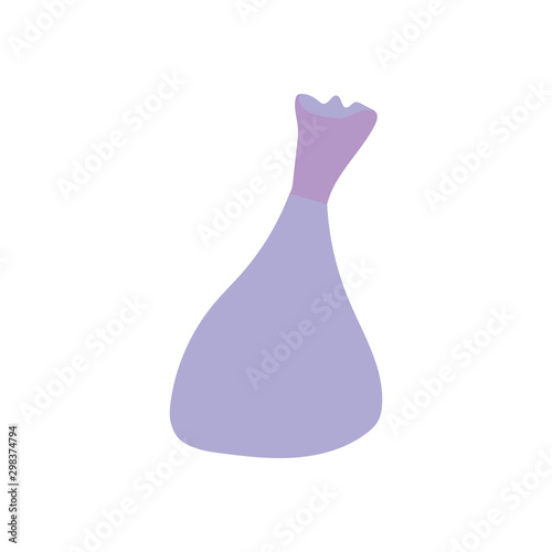 purple tied cloth bag accessory icon