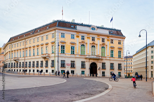 Bundeskanzleramt or Austrian Federal Chancellery on Ballhausplatz Square in Vienna