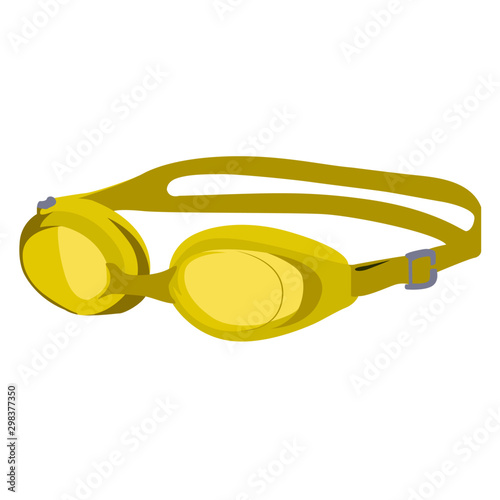 Swimming glasses realistic vector illustration isolated