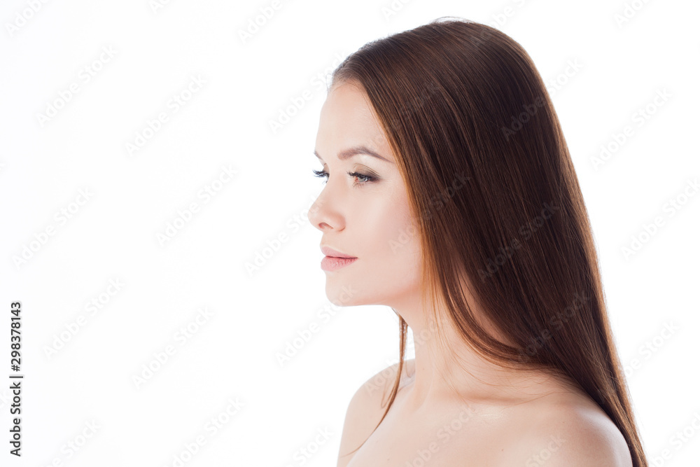 Skin care. Portrait of a young beautiful woman with clean and healthy skin. Skin care. Portrait of a young beautiful woman with clean and healthy skin.