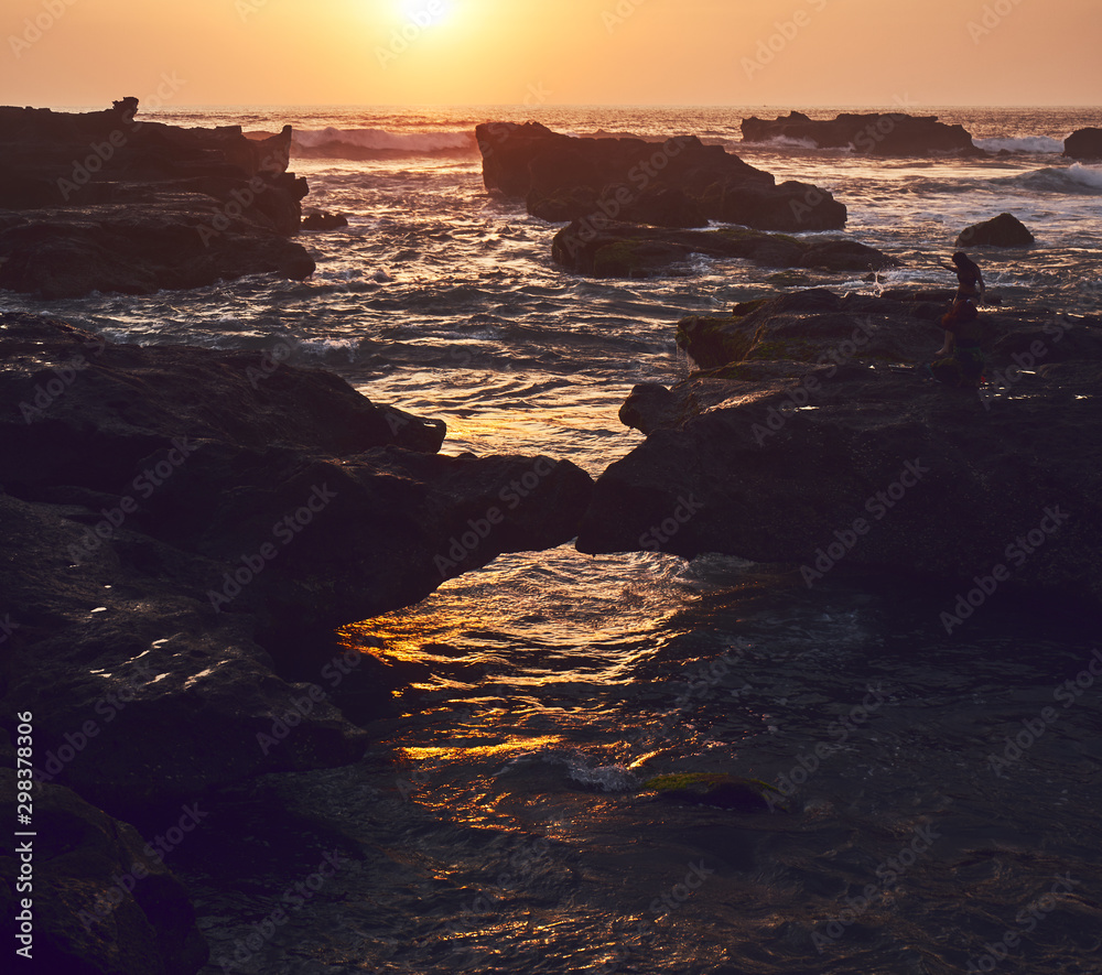Bali sunset coast