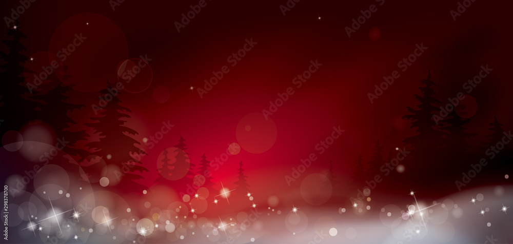 FORÊT AVEC LUEUR ROUGE