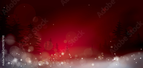 FORÊT AVEC LUEUR ROUGE