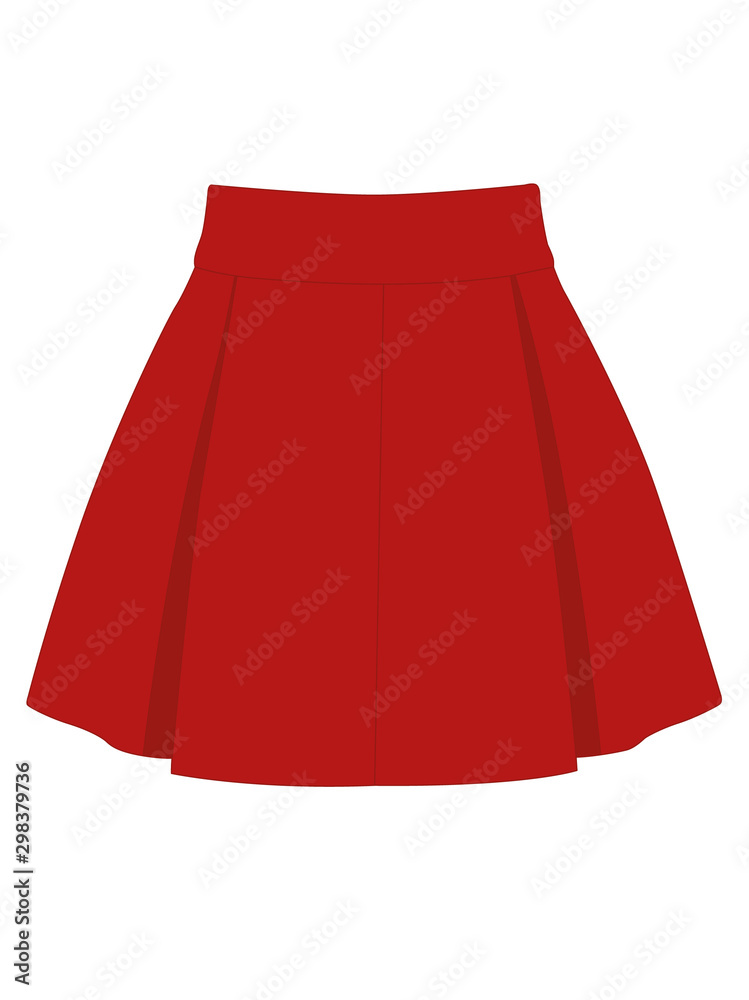 skirt red realistic vector illustration isolated skirt red realistic vector illustration isolated