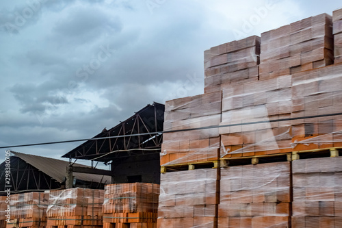 Warehouse of hollow ceramic bricks. © eleonimages