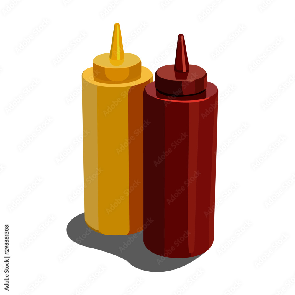 vector illustration ketchup and mustard vector illustration ketchup and mustard