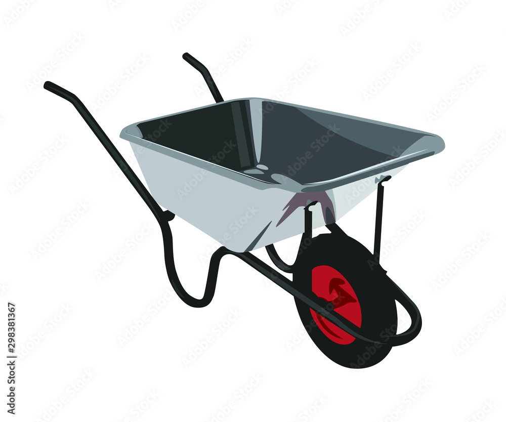 wheelbarrow realistic vector illustration isolated wheelbarrow realistic vector illustration isolated