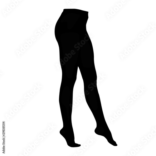 panty hose black realistic vector illustration isolated