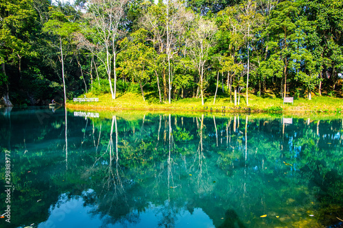 The emerald pool in Tham Luang - Khun Nam Nang Non Forest Park photo