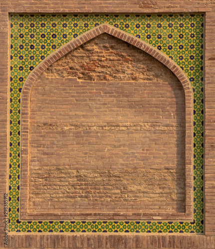 Geometric mosaic art frame on the wall