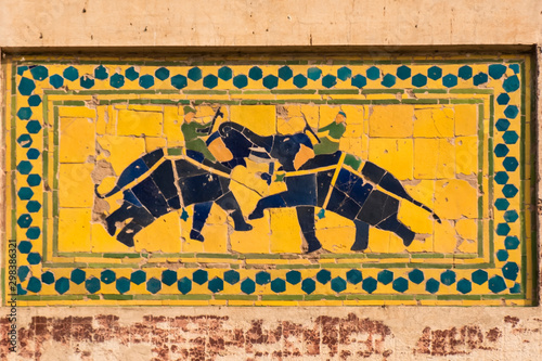 Islamic mosaic art pattern of the 16th century 