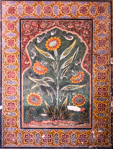 Floral Islamic pattern of the Mughal Empires 