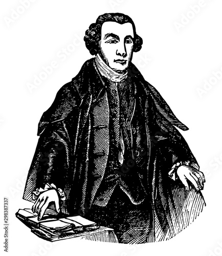Patrick Henry, vintage illustration