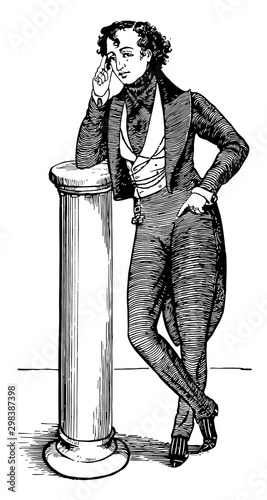 Benjamin Disraeli, vintage illustration