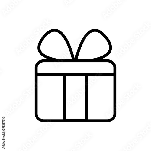 gift box surprise delivery icon thick line