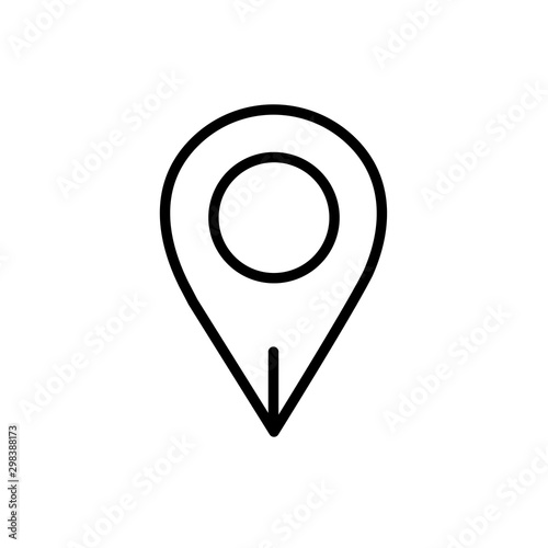 pointer navigation delivery icon thick line