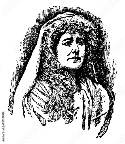 Obraz na plátně Ellen Alicia Terry, vintage illustration