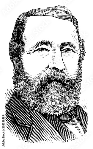 Henry Chadwick, vintage illustration