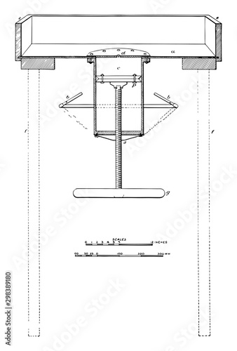 Intrusion Machine, vintage illustration.