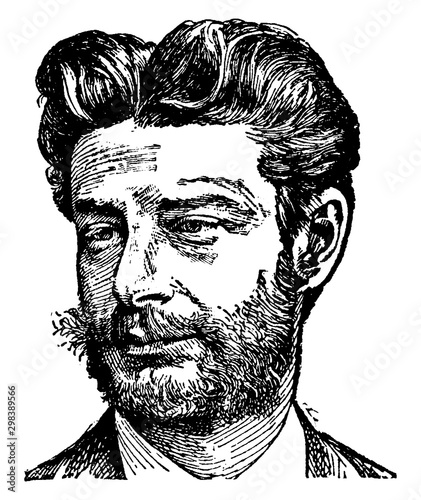 Georg Brandes, vintage illustration