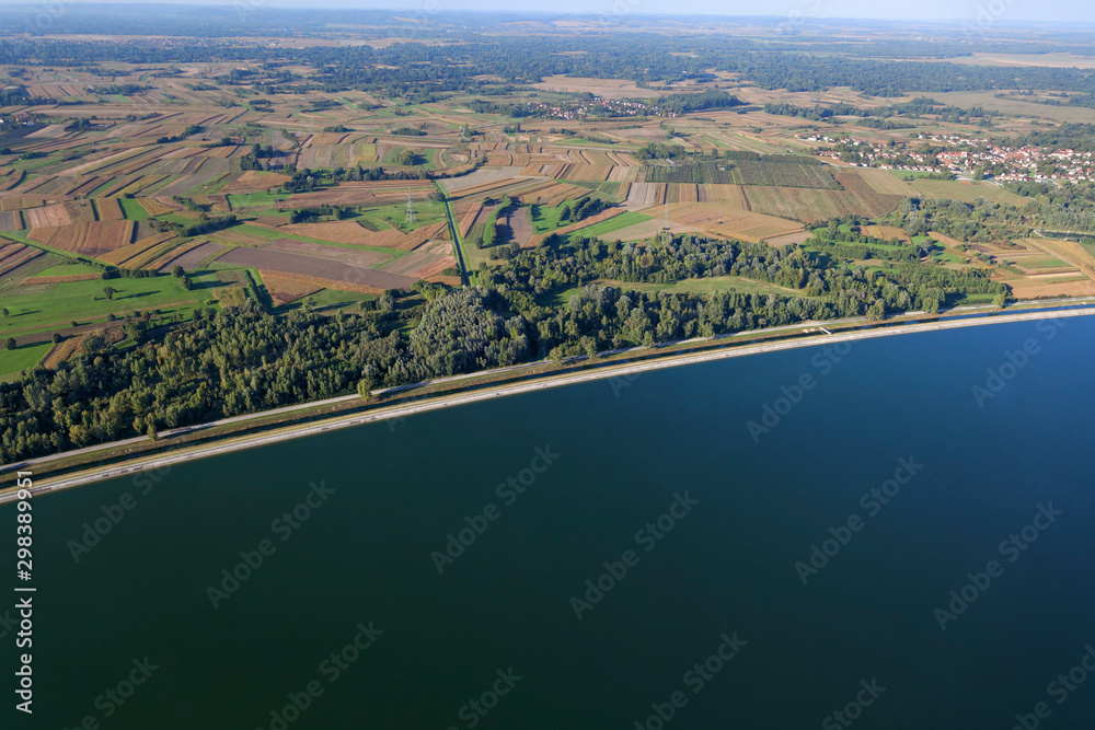 Hydropower reservoir on the Drava River