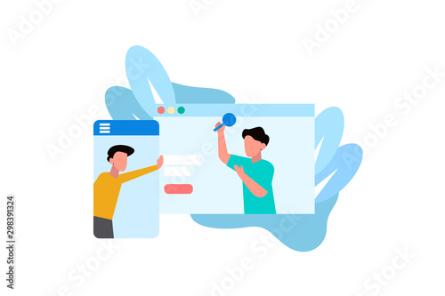 online auction vector illustration concept for web landing page template, banner, flyer and presentation