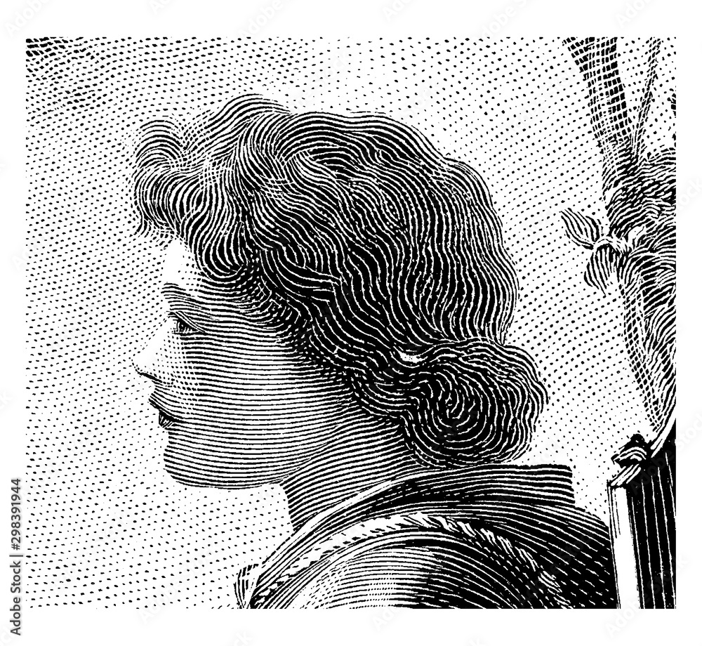 Sir Galahad is a knight of King Arthur's Round Table, vintage engraving