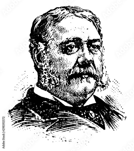 Chester A. Arthur, vintage illustration photo