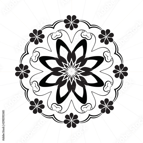 Black Mandala Ornaments Bundle