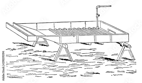 Steam Coil Evaporator, vintage illustration.