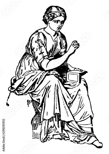 Calliope vintage illustration.