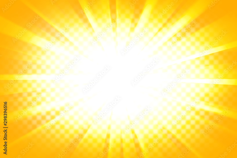 Obraz premium Yellow Background With Sun Burst