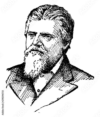 Nelson Dewey, vintage illustration