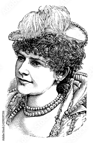 Fotografie Violet Cameron, vintage illustration