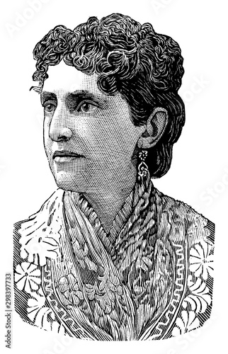 Lillie Devereux Blake vintage illustration. photo