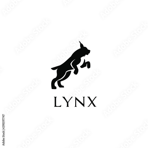 lynx jump black logo icon designs