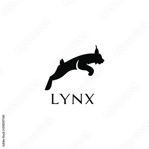 lynx jump black logo icon designs