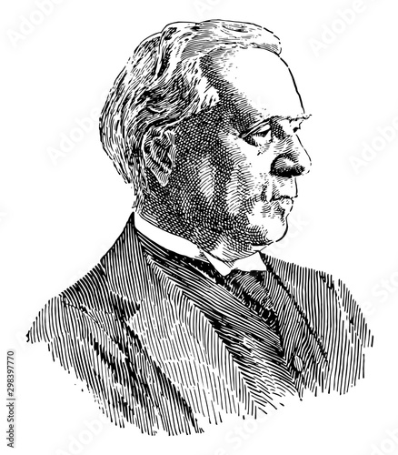 Herbert H. Asquith, vintage illustration