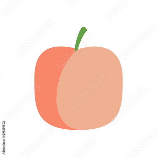 Peach icon,vector illustration. Flat design style. vector peach icon illustration isolated on White background, peach icon Eps10. peach icons graphic design vector symbols