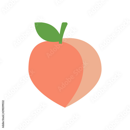 Peach icon,vector illustration. Flat design style. vector peach icon illustration isolated on White background, peach icon Eps10. peach icons graphic design vector symbols