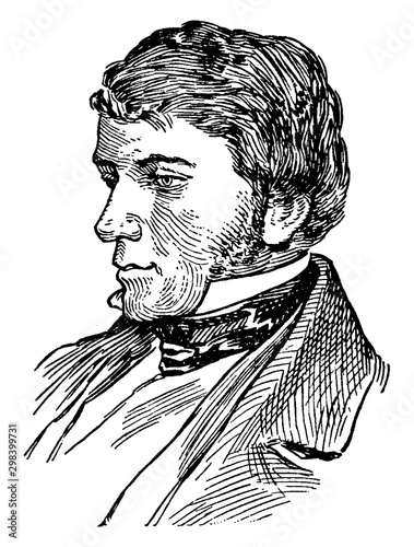 Thomas Carlyle, vintage illustration