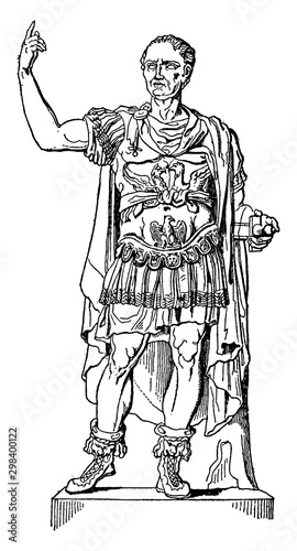 Julius Caesar, vintage illustration