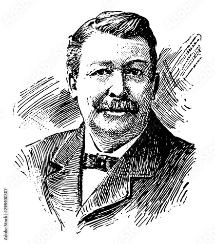 Εκτύπωση καμβά Joel Chandler Harris, vintage illustration