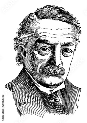 David Lloyd George, vintage illustration photo