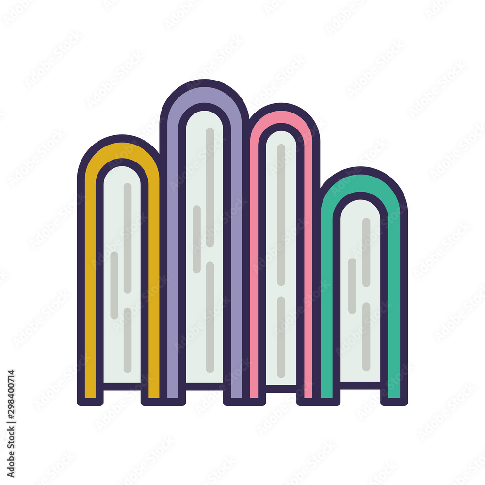 Fototapeta premium education text books pile icons