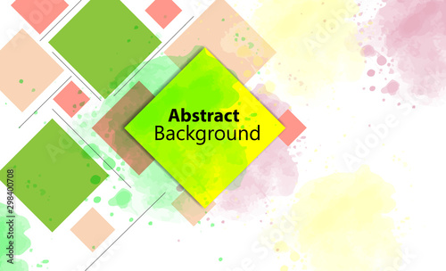 Abstract vector background. Composition with fluid and geometric shape and place for text or message.
